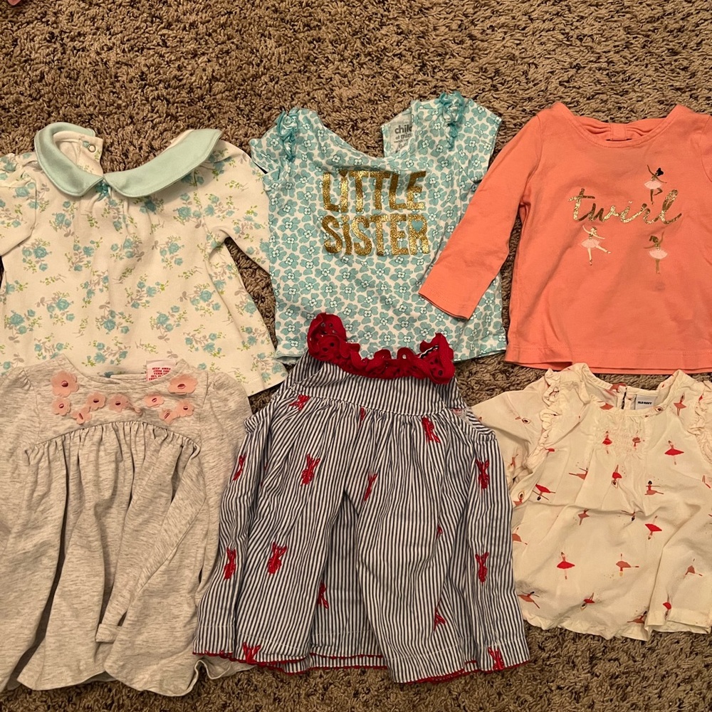 Bundle baby dress and long sleeve blouse